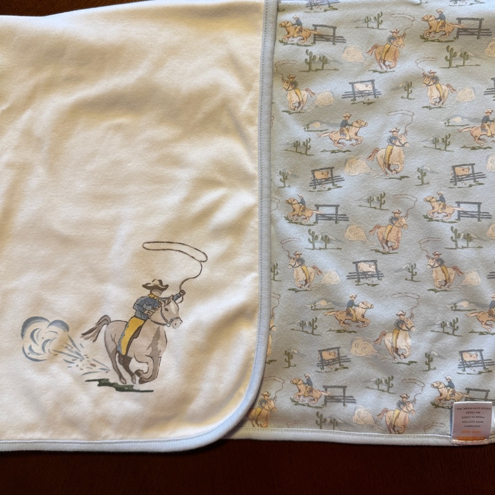 Gymboree Home on the Range - Baby Blanket - Cowboy Horse